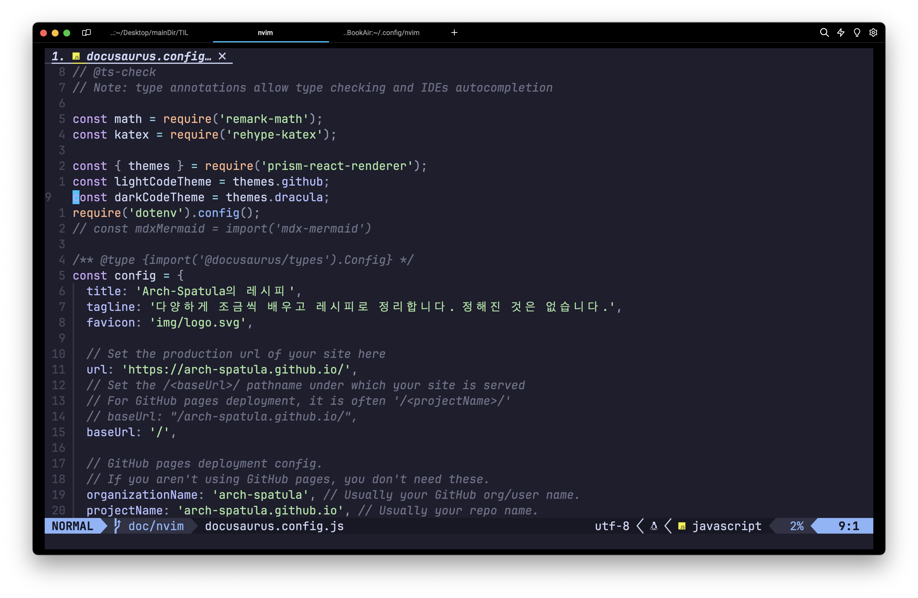 neovim 시작