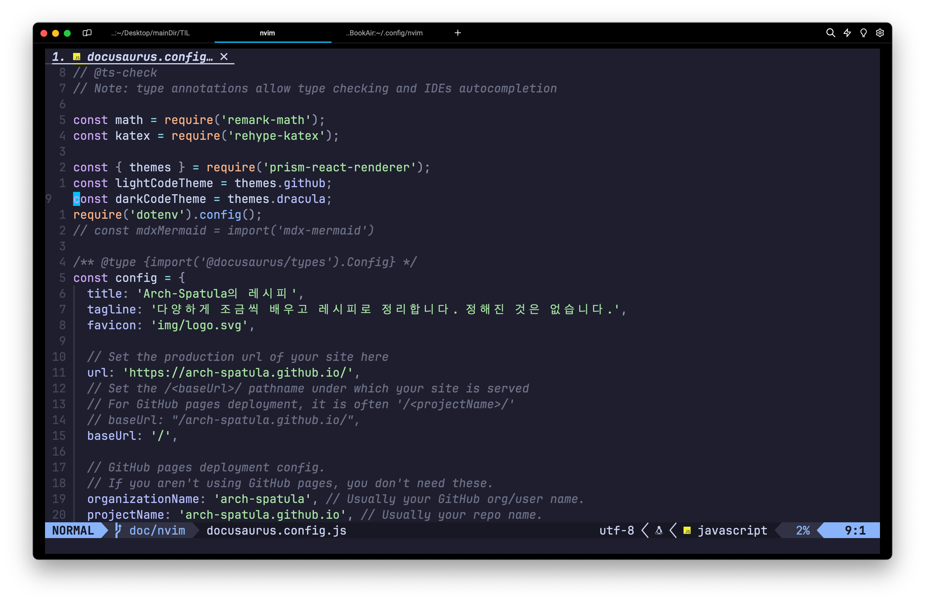 neovim 시작